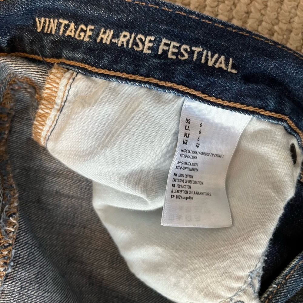American Eagle vintage hi-rise festival denim shorts - Picture 4 of 4